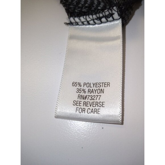 Dana Buchman Women's Black and Grey Chevron Sheer Blouse Size Small - Picture 6 of 6